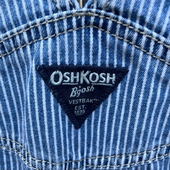 OshKosh B’gosh - Blue striped Overalls - 12 mths - Picture 5 of 9